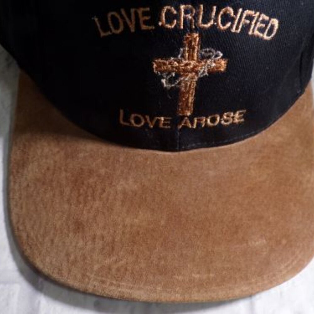 KC Love Crucified Arose Baseball Hat Cap Strapback Adjustable Christian Cross - Picture 2 of 6